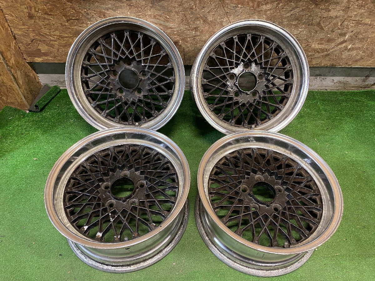 深リム speed star スピードスター EX-C 15インチ 6.5J +9? PCD114.3 5H メッシュ ホイール 4セット拍卖