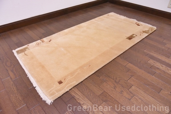 RAGU176◆洋間や和室にも◎ライバルラグ ウール絨毯 アンティーク ヴィンテージ ギャッベ キリム カーペット拍卖