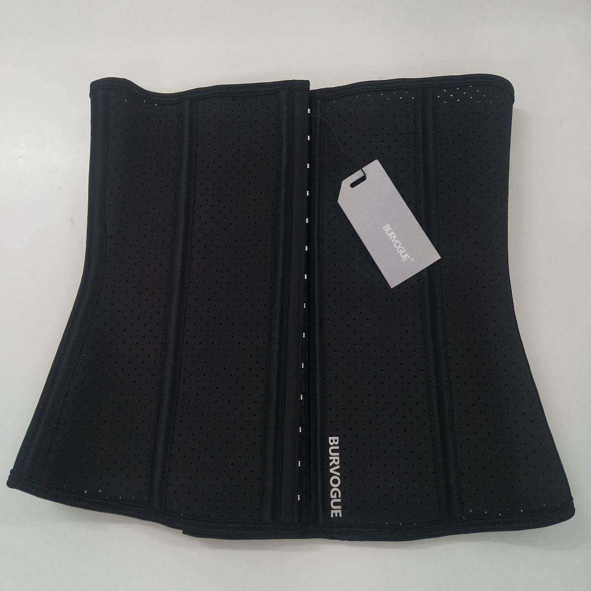 88-00868 送料無料 【アウトレット品】 BURVOGUE ウエストニッパー コルセット シェイプアップベルト レディース XSサイズ ブラック拍卖