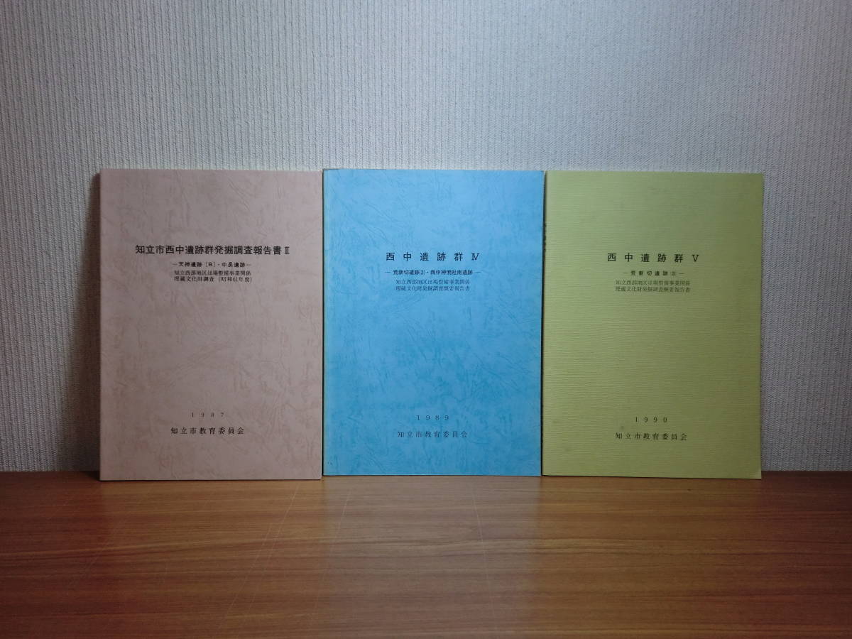 180629J04★ky 西中遺跡群発掘調査報告書 3冊セット 愛知県知立市教育委員会 天神遺跡 中長遺跡 荒新切遺跡 西中神明社南遺跡 遺物拍卖
