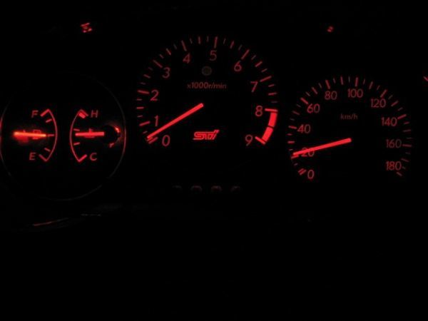 インプレッサ GGB/GDB メーターLED照明用 LED 1台分セット! レッド拍卖