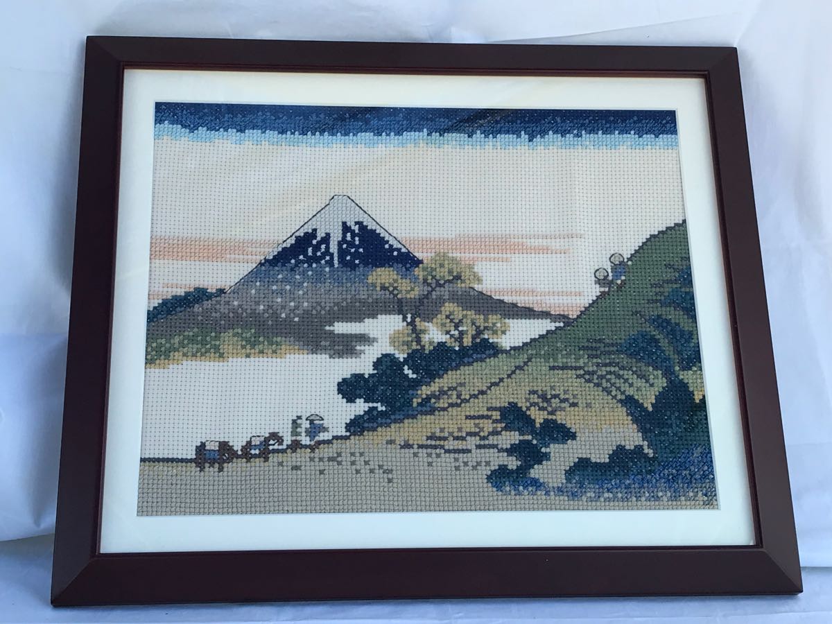 ◆刺繍画 富士山 額装◆2688拍卖