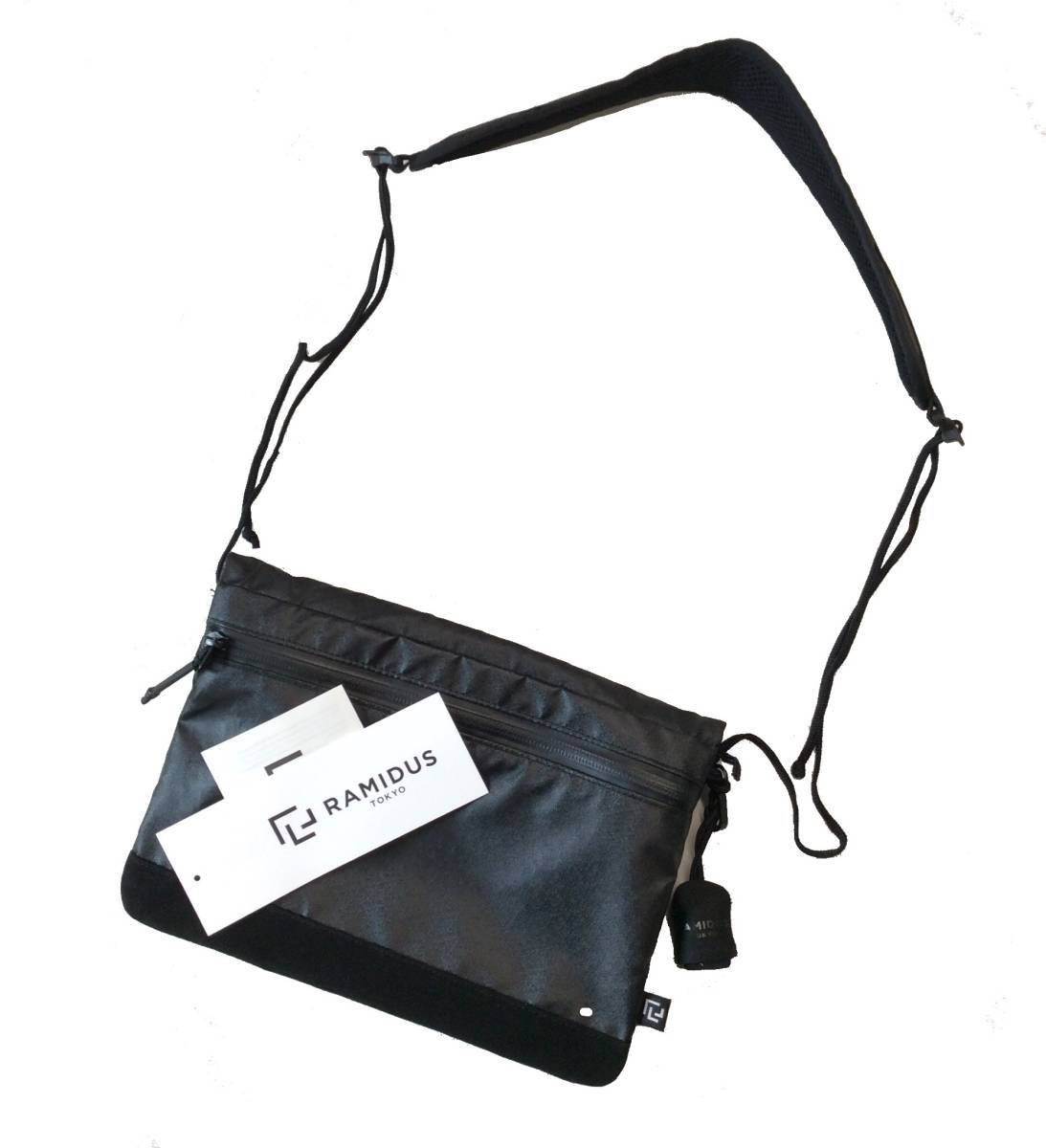 美品 RAMIDUS ラミダス ショルダーバッグ サコッシュ 鞄 バッグ ナイロン ブラック 黒 送料250円拍卖