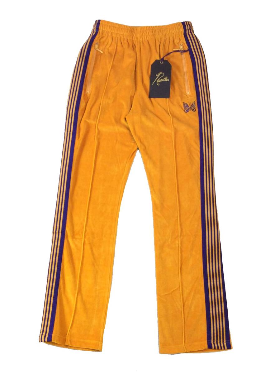 未使用 Needles ニードルス ベロア トラックパンツ ジャージ イエロー×パープル系 サイドライン ネペンテス メンズ S拍卖