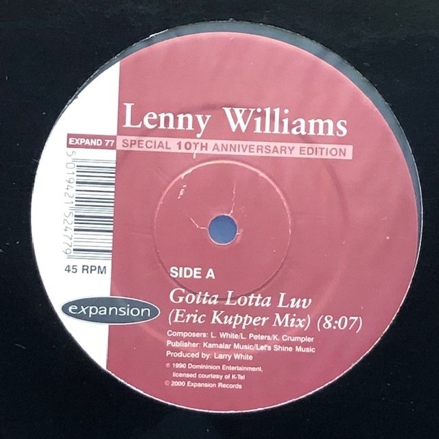 Lenny Williams - Gotta Lotta Luv / Here's A Ticket(★盤面ほぼ良品!)拍卖