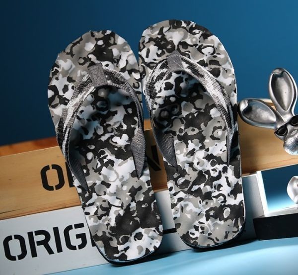迷彩 サンダル【白 26-25.5cm】 sa23 ビーチサンダル カモフラ カモフラージュ トング アウトドア キャンプ 軽量 海 夏 春 ホワイト 2拍卖