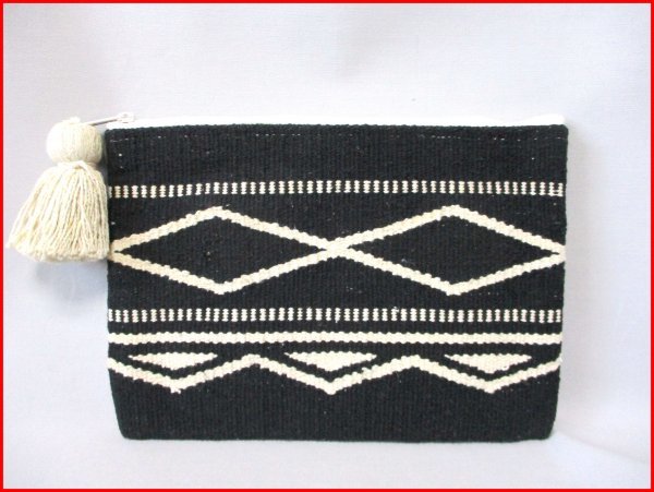 Lilas Campbell/リラキャンベル◇フラットクラッチバッグ コットン A4サイズ W30cm拍卖