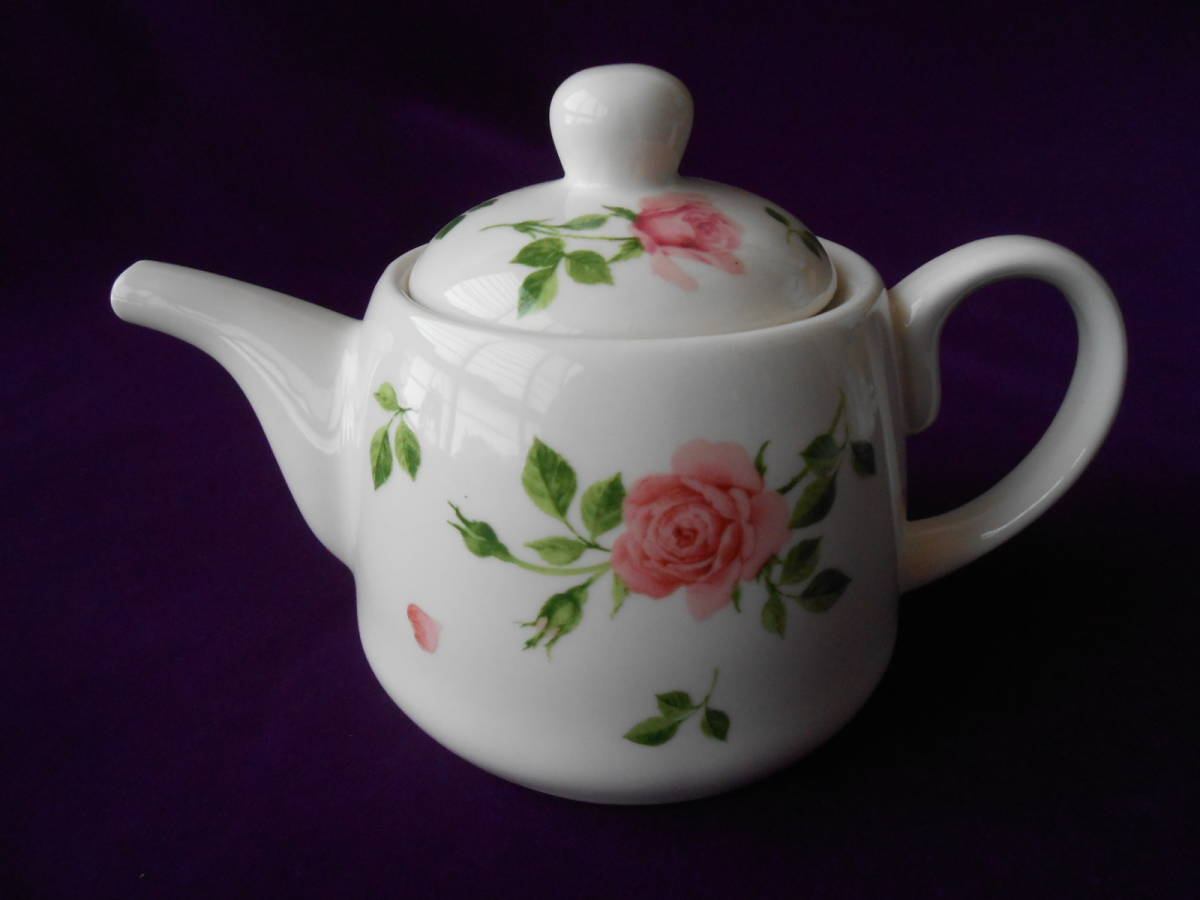 茶器! ☆バラ・ティーポット☆ 新品 急須 紅茶 ミルク やかん どびん 土瓶 ギフト拍卖