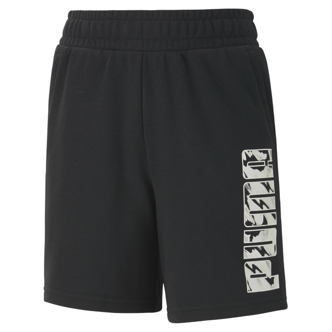 【KCM】Z-puma-444-150★展示品【PUMA/プーマ】ジュニア スウェット ハーフパンツ 582690-01 ブラック サイズ 150拍卖