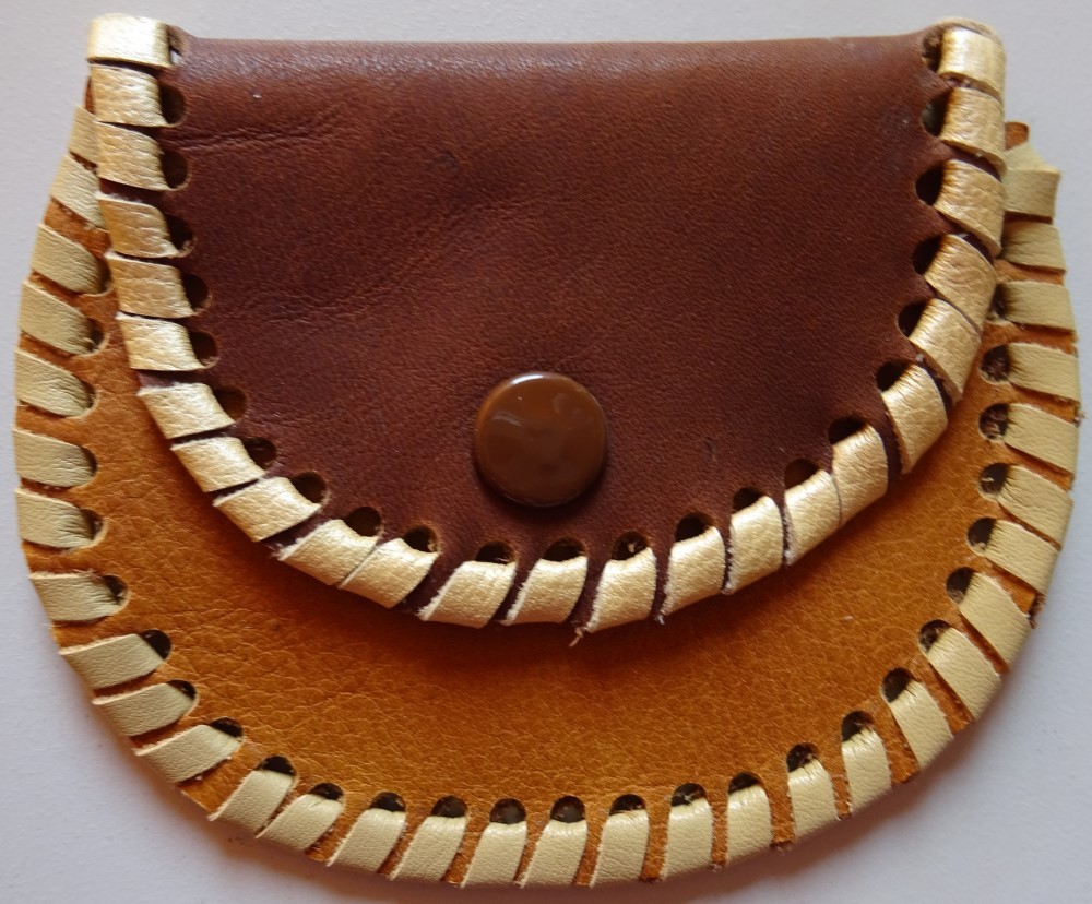 【新品】オリジナル コインケース 本革 こげ茶/黄土/白 2023060086拍卖