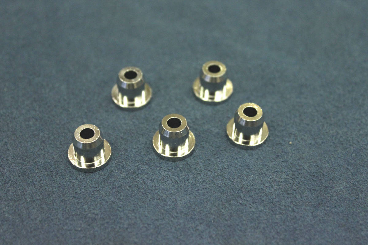 ベース用 弦裏通し ストリングブッシュ ブラス削り出し クロームメッキ 日本製 未使用品 5個セット 定形外郵便 送料 140円拍卖