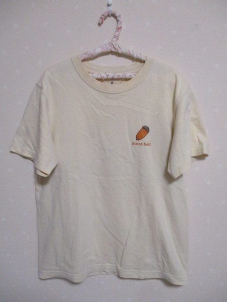 ● モンベル ●  コットン半袖Tシャツ ■ メンズ XS クリームベージュ(30615)拍卖