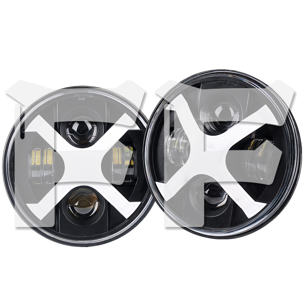 送料無料● JEEP 7インチ LED ヘッドライト JK TJ ジムニー ハマーH2 HI.Low切替式.ディライト ホワイト イエロー 12V~24V 2個拍卖