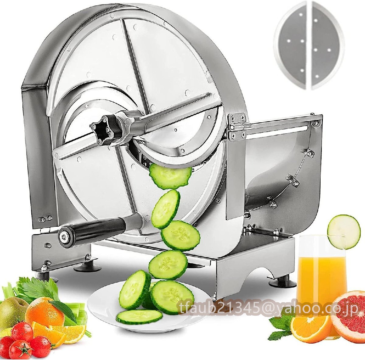 野菜スライサー 業務用 手動 果物スライサー 野菜カッター 千切り 厚さ調節0~12MM きゃべつスライサー ステンレス鋼 回転式 家庭用切菜器拍卖