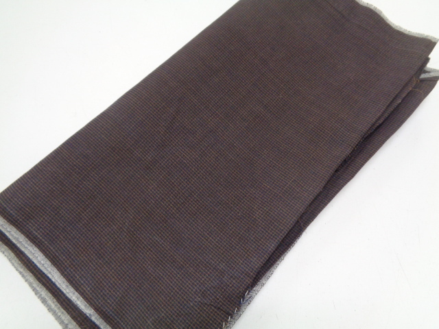 d485-60 アンティーク 着物ほどき 木綿 極小格子文 リメイク素材 市松人形 つまみ細工 はぎれ 生地拍卖