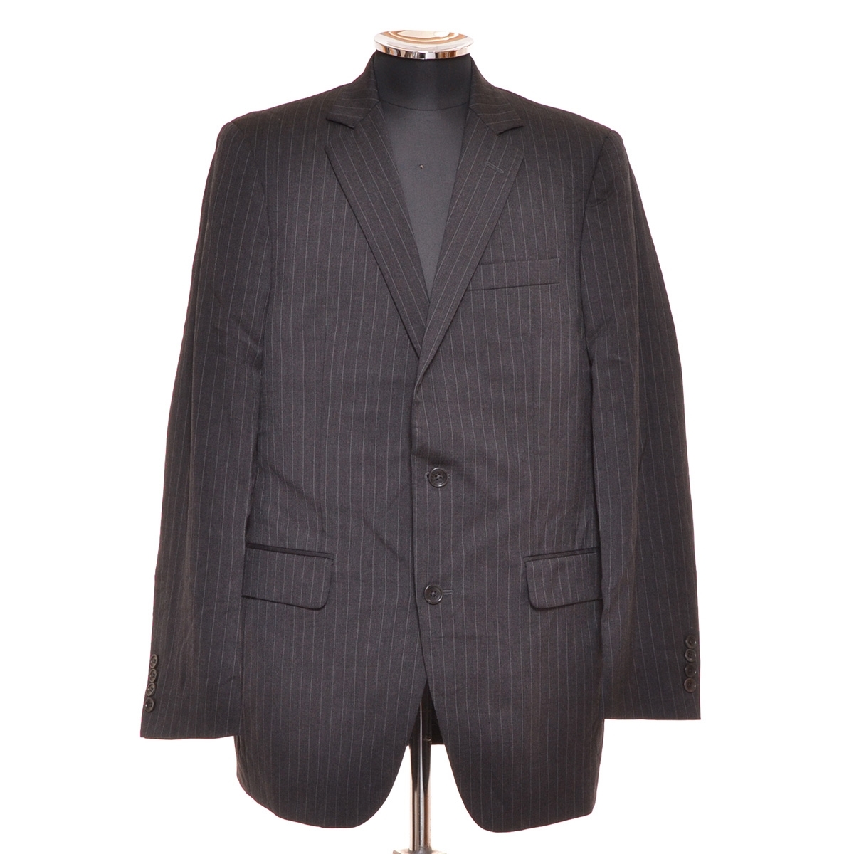〇469507 BROOKS BROTHERS ブルックスブラザーズ ○テーラードジャケット 1818 サイズ39L/W33 総裏地 メンズ イタリア製 ダークグレー拍卖