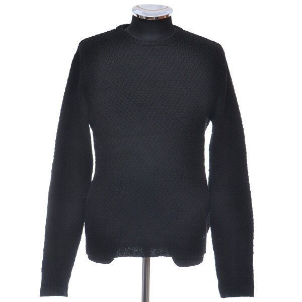 〇201095 【SALE】SATURDAYS NYC サタデーズ ニューヨーク SURF ○クルーネックニット セーター 長袖 サイズXS メンズ ブラック(黒) 無地拍卖
