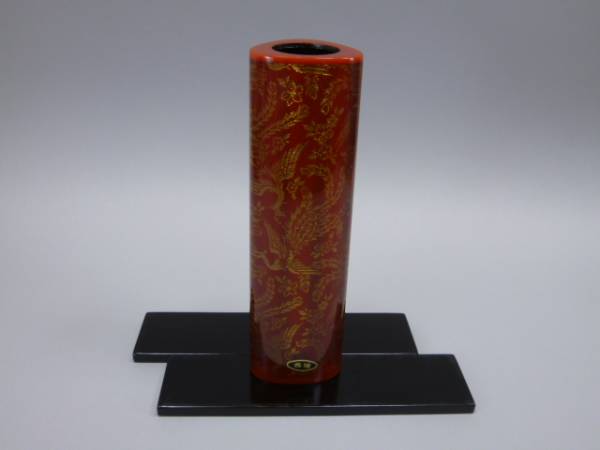 西陣 花瓶 台付 中古 花器 花入れ ①拍卖