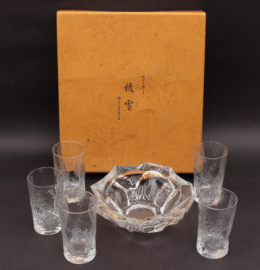 タンブラーセット 稜雪 佐々木硝子株式会社 カケあり拍卖