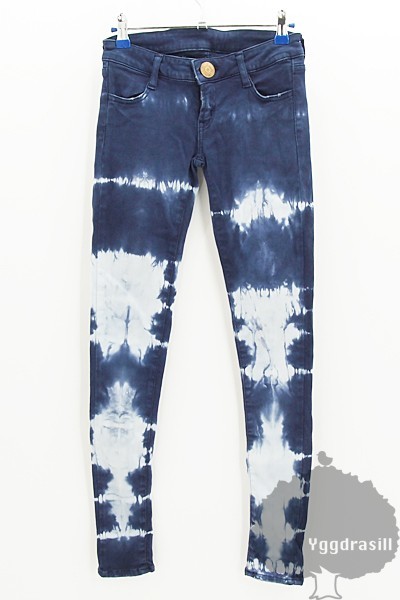 YGG★値下げ★MURUA ムルーア タイダイ パギンス パンツ 青 M ボトム レディース ブルー拍卖