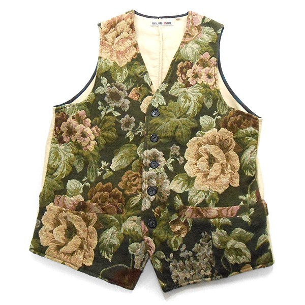 YGG★オシャレ!GAIJINMADE ガイジンメイド ゴブラン織り ベスト ジレ 2 トップス メンズ HRM拍卖