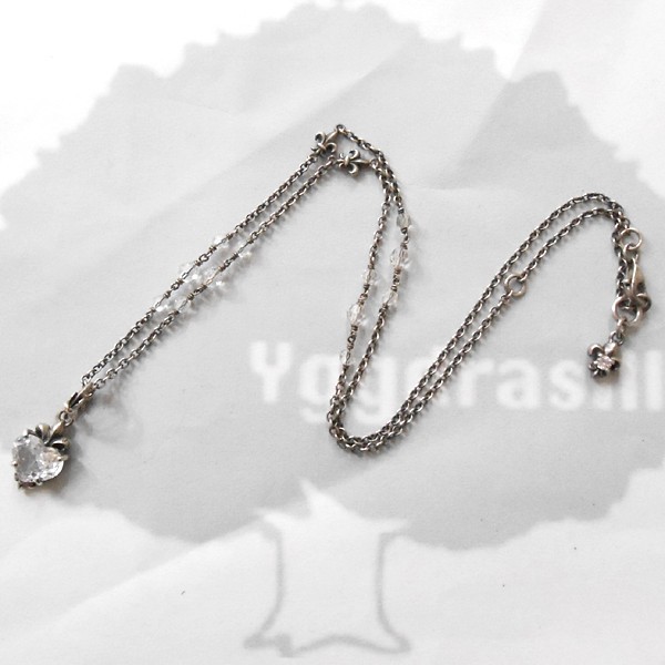 YGG★本物 パトリックコックス 石入り ネックレス ハート SV925 PATRICK COX アクセサリー拍卖