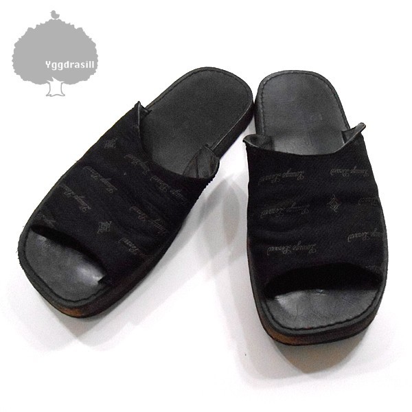 YGG■LOUNGE LIZARD ラウンジリザード レザー サンダル 黒 シューズ 2 26cm ブラック メンズ 靴拍卖