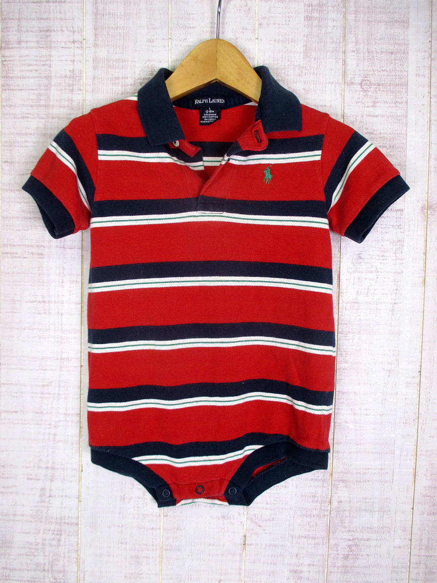 90's ヴィンテージ Ralph Lauren ラルフローレン ベビー ロンパース 12-18か月 12-18mos btr04拍卖