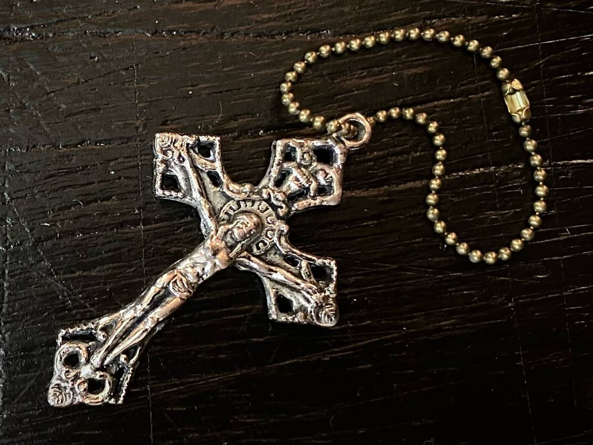 US ビンテージ クロス 十字架 キリスト ペンダント トップ キーホルダー  crs-d拍卖