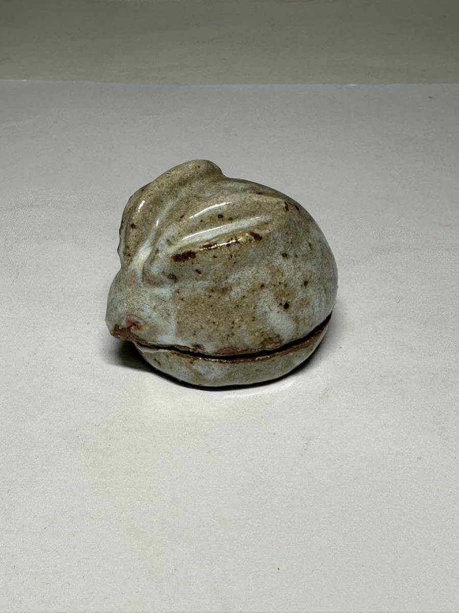 初出し品 信楽焼 うさぎ/兎/卯 干支 香合 茶道具 抹茶 ★広島発送★(岡山発送品同梱不可)拍卖