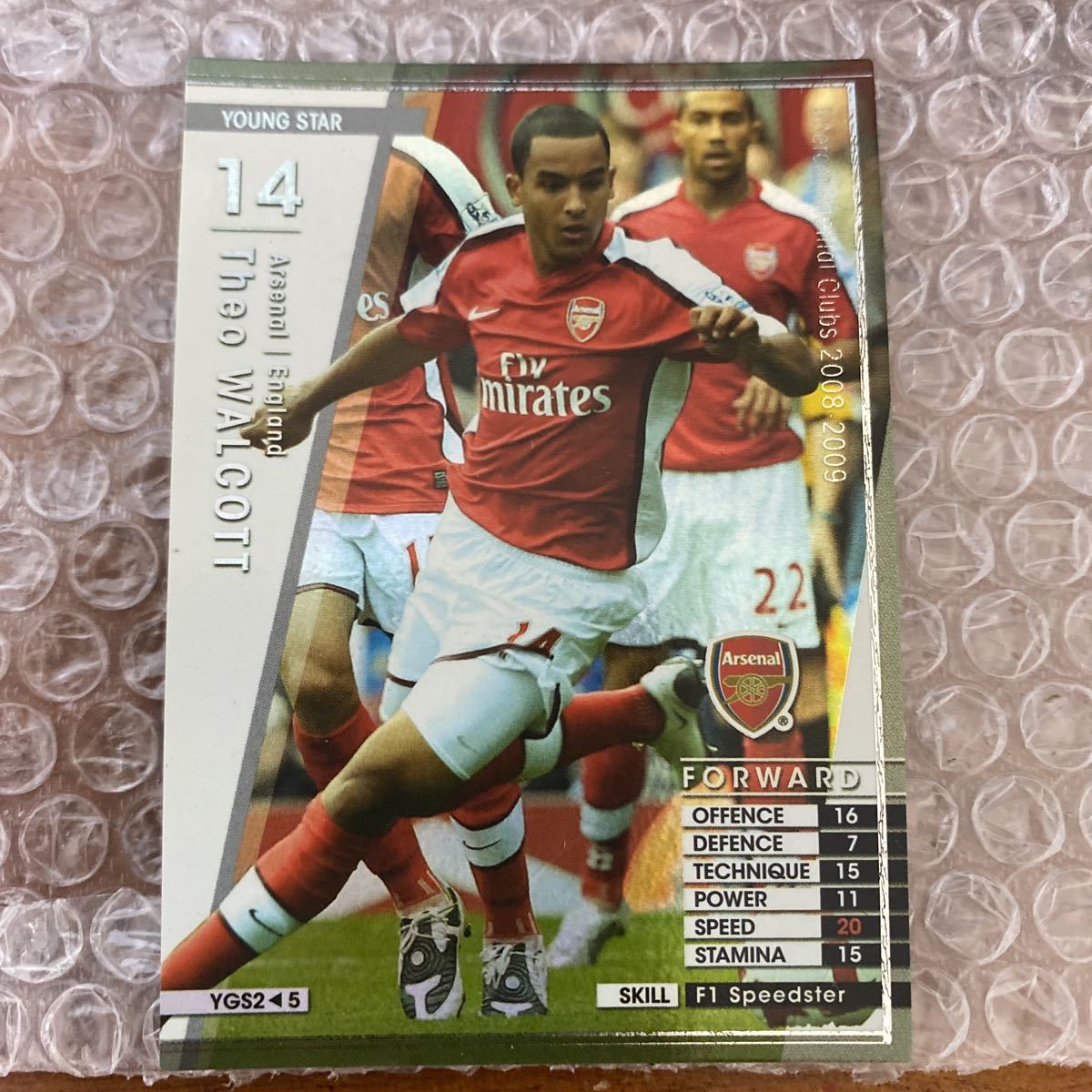 ◆WCCF 08-09 テオ・ウォルコット Theo Walcott アーセナル所属 Arsenal England 1989 YGS◆拍卖