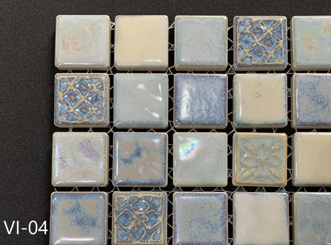 美濃焼タイルシート 1シートシンプルですが高級感があります シートサイズ306× 306 (mm) 裏ネット張り VI-04拍卖