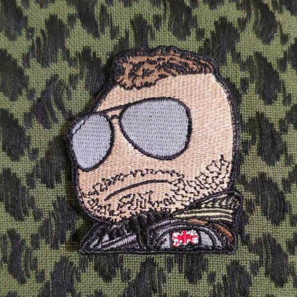 サングラスマン 刺繍パッチ ベルクロ ワッペン サバゲー ワッペン ベルクロ サバゲー 拍卖