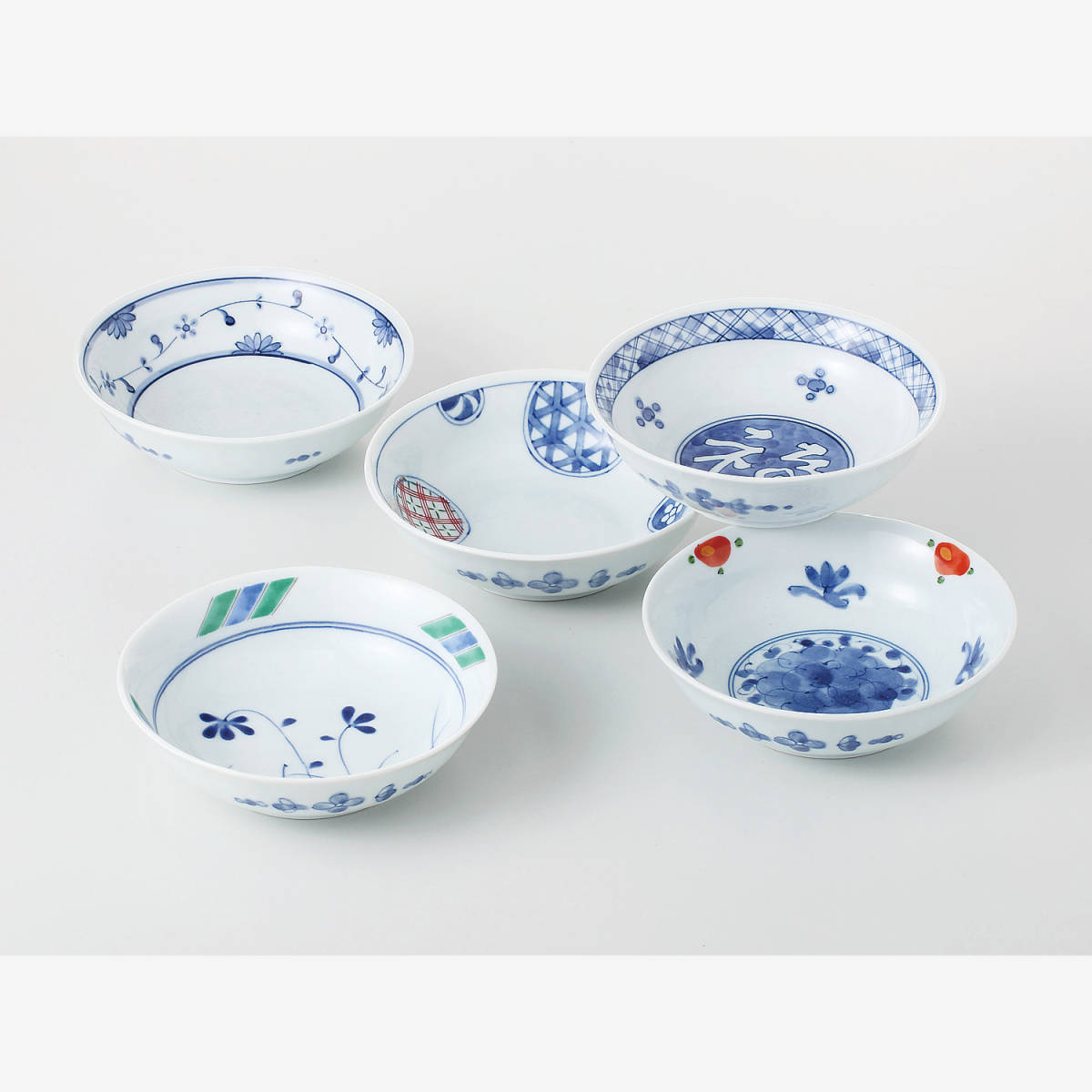 西海! ☆染錦絵変り多用鉢揃☆ 31752 新品 盛鉢 中鉢 パスタ皿 デザート皿 どんぶり プレート 盛皿 拍卖