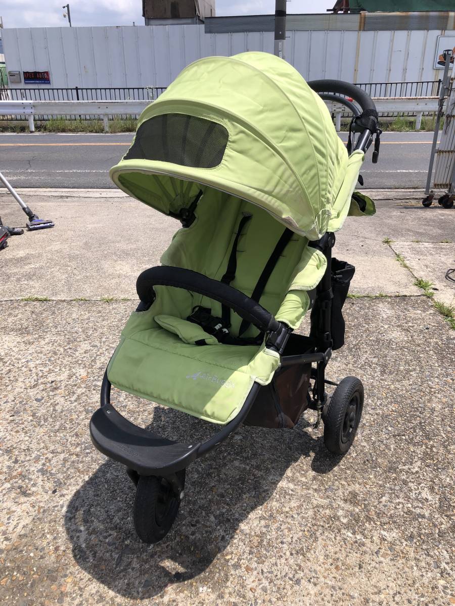 N-2919 Air Buggy エアバギー 3輪ベビーカー エアタイヤ☆GMP EN1888☆ハンドブレーキ パーキングブレーキ付き拍卖