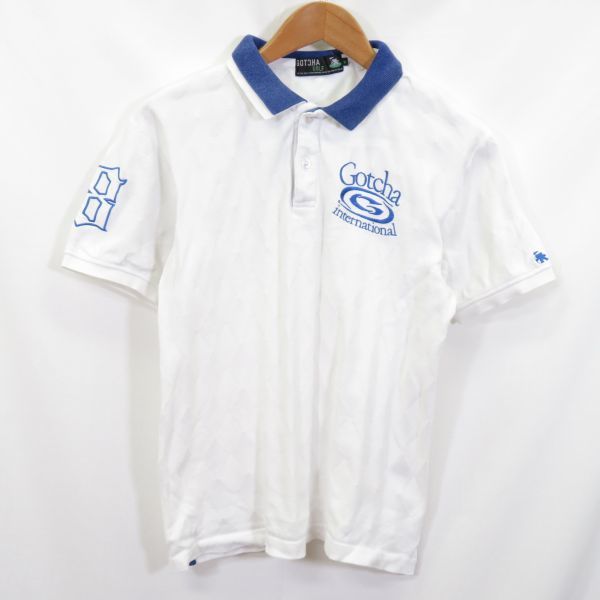 GOTCHA GOLF ジャガード アーガイル ポロシャツ sizeM/ガッチャ 0603拍卖