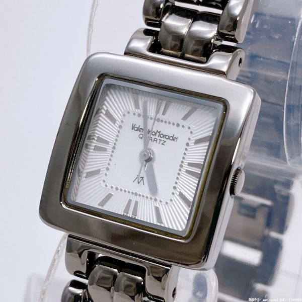 【未使用 / 即決 / ベルト調整無料 / 送料230円】 Valentino Moradei スクエア エレガント レディース腕時計 841-108WH 10606拍卖