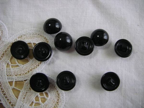 ⑨ ぬいぐるみ 半丸 目玉ボタン 黒 13㎜ 20個拍卖