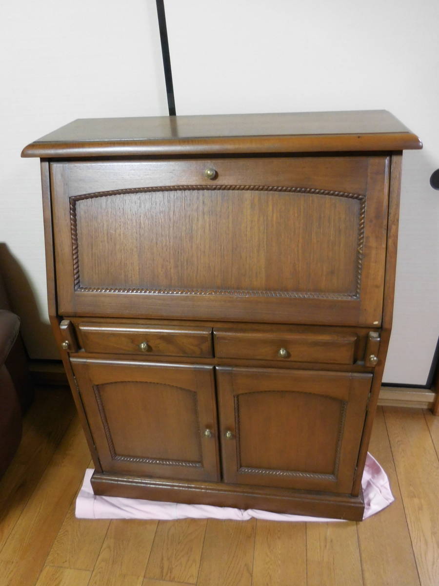 【重要:無料発送地域限定品】DIS 書斎机 ライティングビューロー モダン木製デスク ヴィンテージインテリア アンティーク 国産家具 高級拍卖