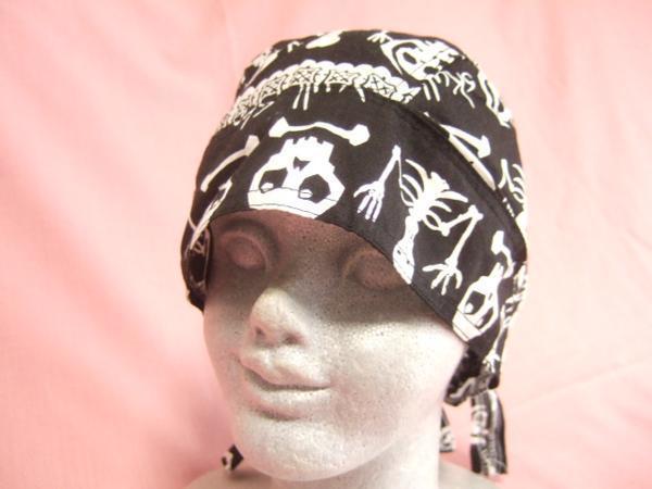 横浜最新 Skull Showドクロ♪魅惑のバンダナキャップ メンズレディース 4枚まで送料180円ξbcξ ξ32拍卖