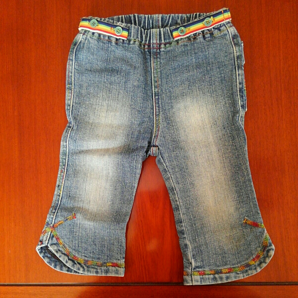 ブーフーウー バックアレイ BACK ALLEY ハーフデニムパンツ Gパン 七分丈 130㎝ 中古拍卖