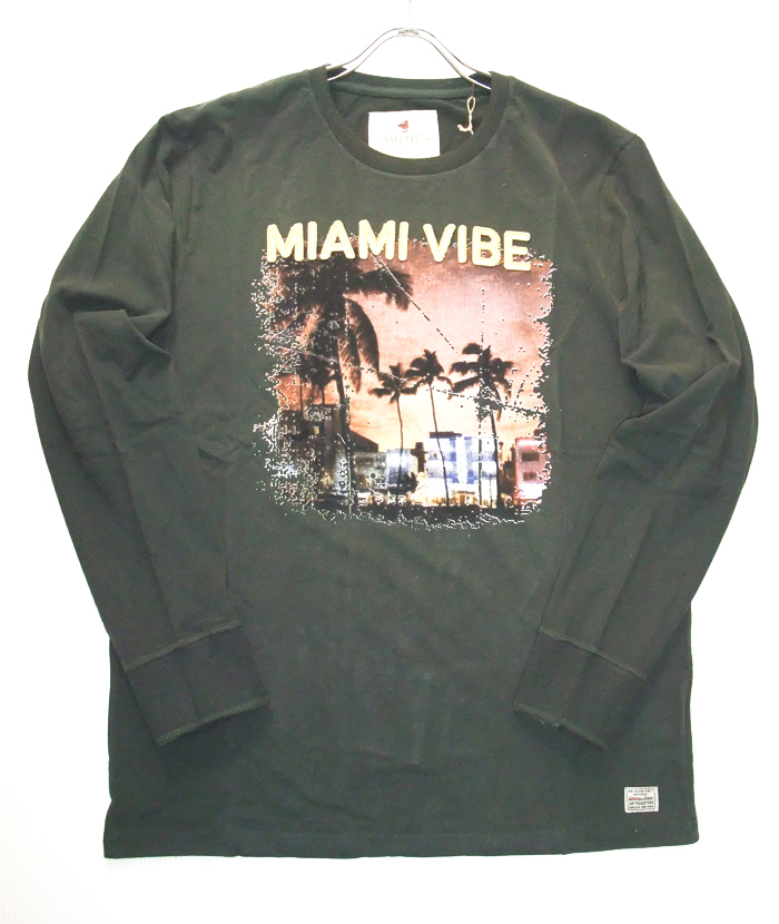 長袖Tシャツ ロンT プリント ロゴパッチ 大きいサイズ Olive 4L MT-5136 Smithy's England 限定数量 送料込み価格!拍卖