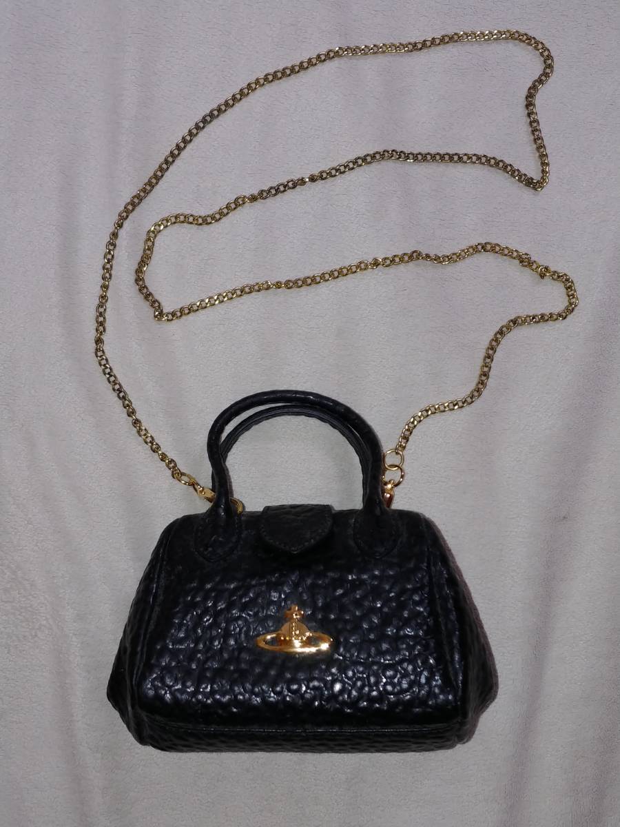 VivienneWestwood ヴィヴィアン ミニバッグ ミニショルダー ポシェット オーブ 総柄 レア ブラッチャリーニ ヴィンテージ レザー 革 ITALY拍卖