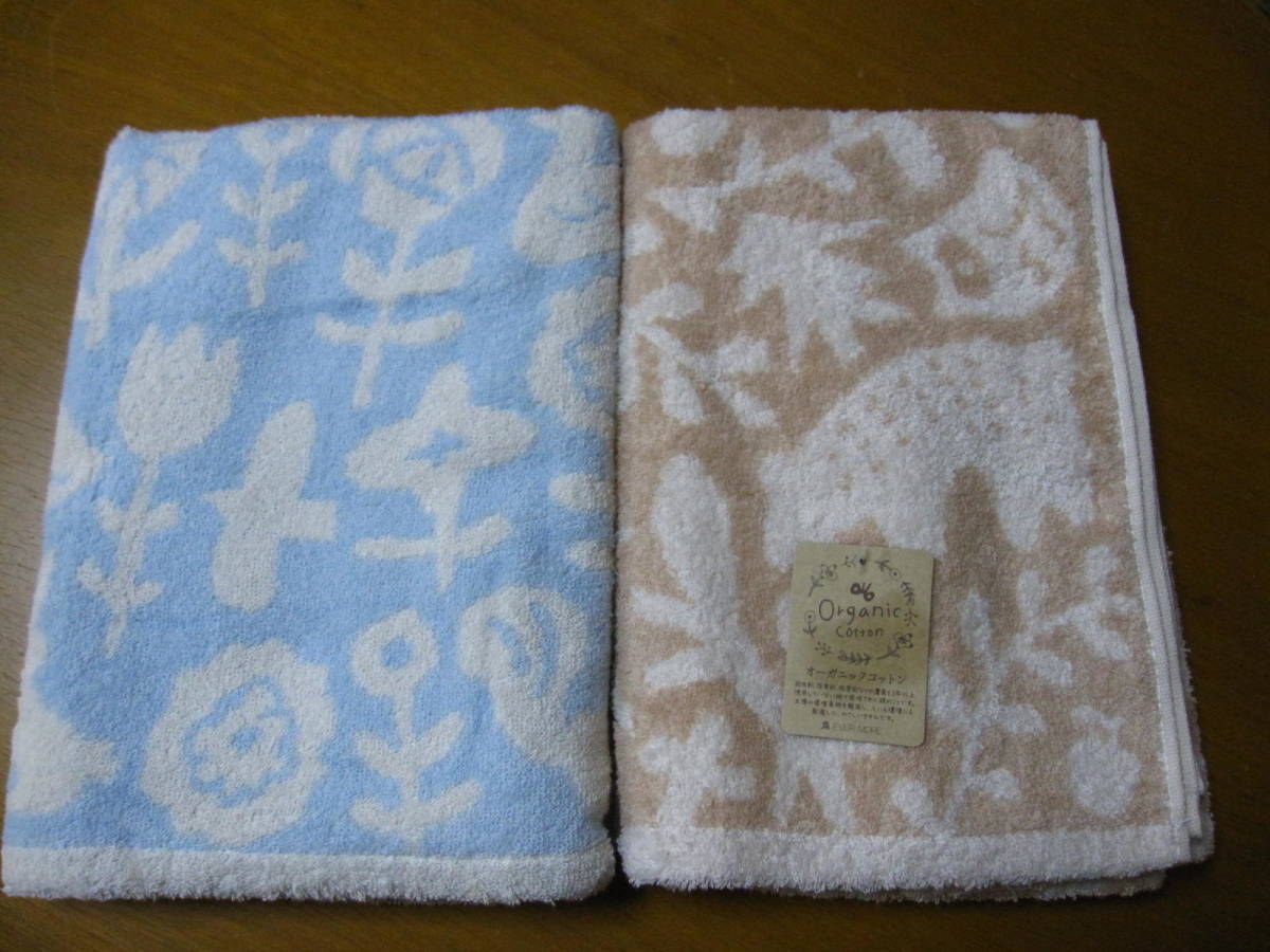 新品 バスタオル 2枚 花 動物 柄 模様 セット オーガニック エバモア 格安 春 秋 冬 男女 兼用 厚 膝掛 タオルケット 可愛い お洒落 綿 祝拍卖