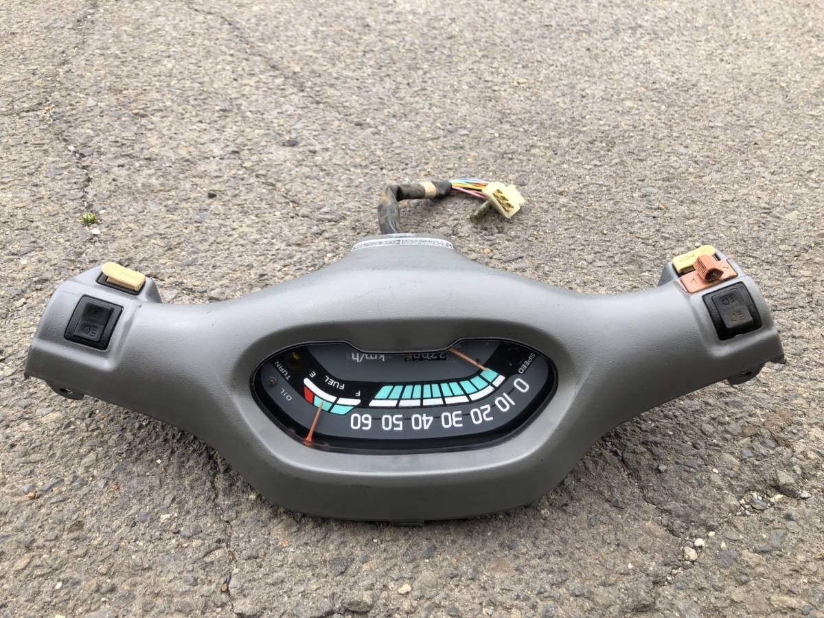 【47854】 タクト AF16 (117番台~) 針手動OK スピードメーター カウル&スイッチ付き拍卖