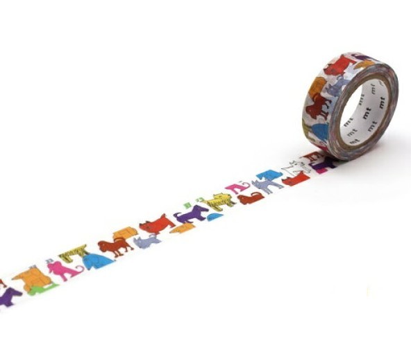 @【即決】◆mt マスキングテープ◆mt×Lisa Larson リサラーソン 15mm×7m デコレーション ラッピング おしゃれ 動物 //MTLISA17拍卖