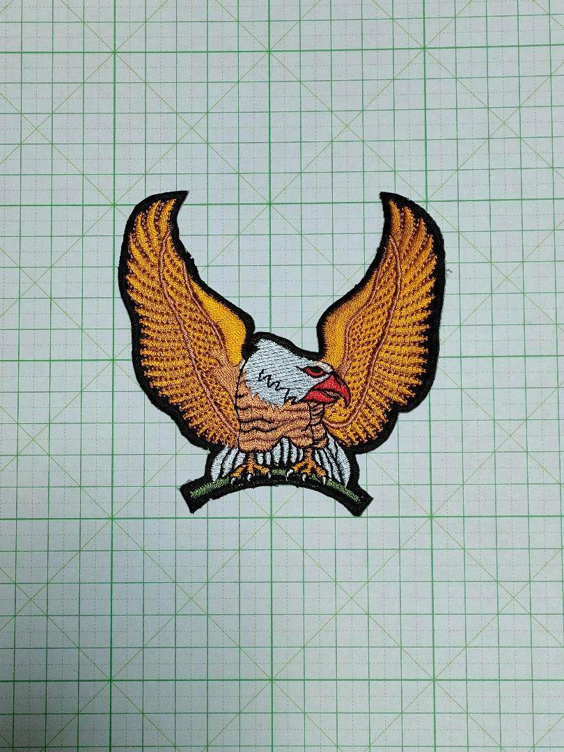 //★イーグル ワッペン 鷲 ホークス 鷹 イエロー 黄色 鳥 ★ アイロン接着OK拍卖