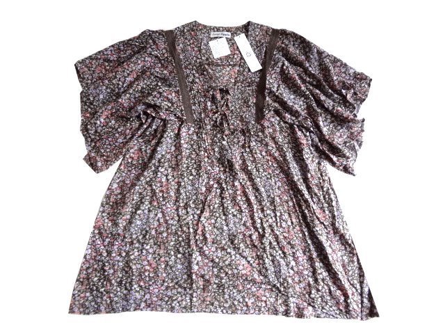 新品 定価¥4515 Leap Lippin 花柄 チュニック レーヨン チュニック ワンピース ボタニカル 拍卖