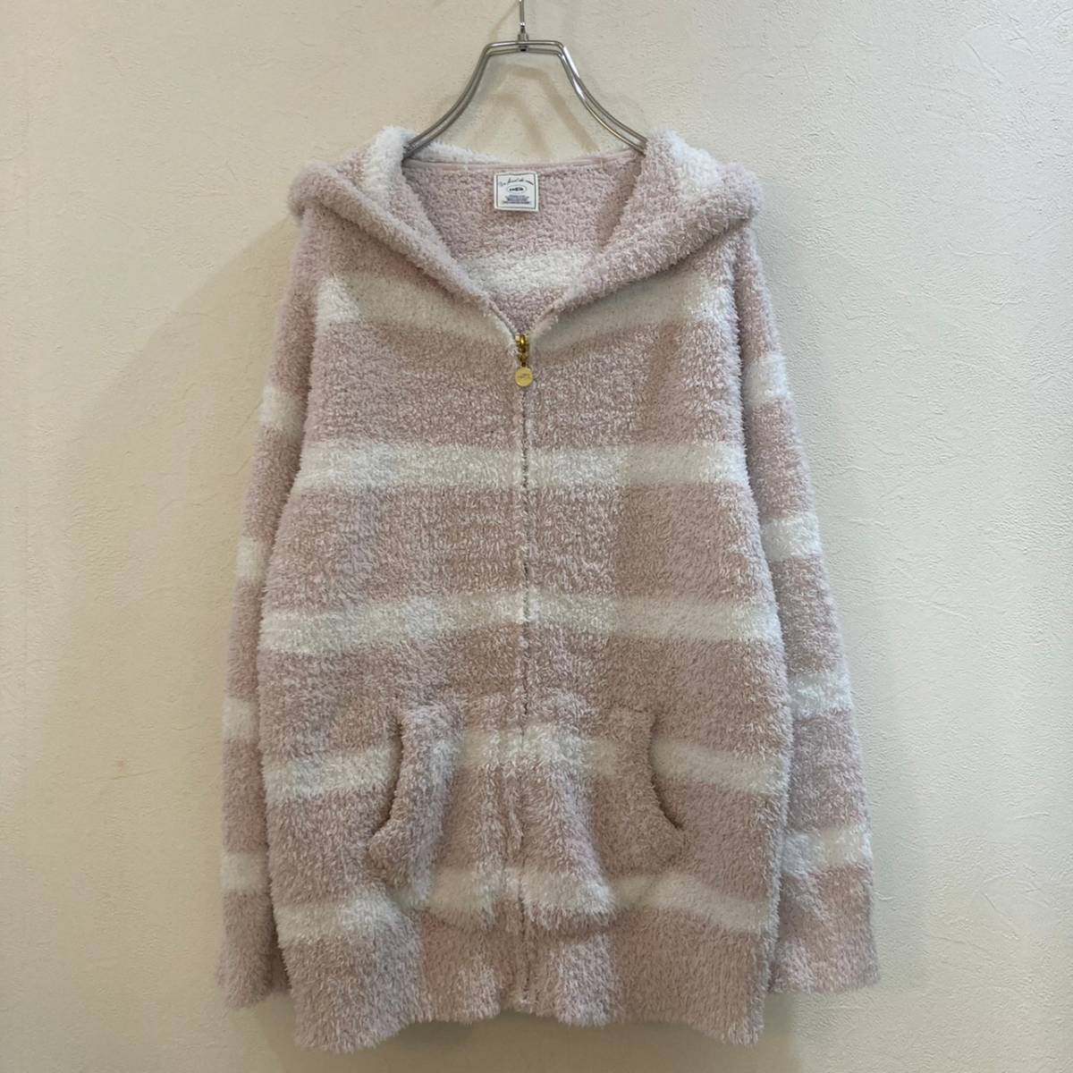 Gelato pique/ジェラートピケ モコモコパーカー ピンク ホワイト レディース F拍卖