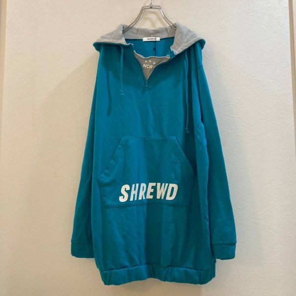 NICORON/ SHREWD 長袖 プルオーバーパーカー ブルー 水色 メンズ F拍卖